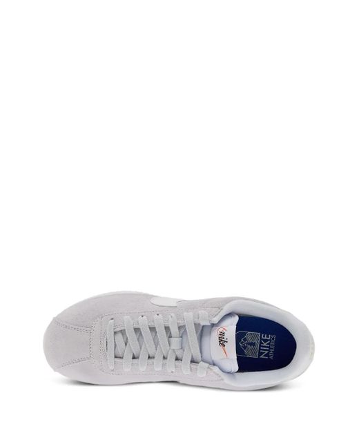 Nike White Cortez Suede Sneakers