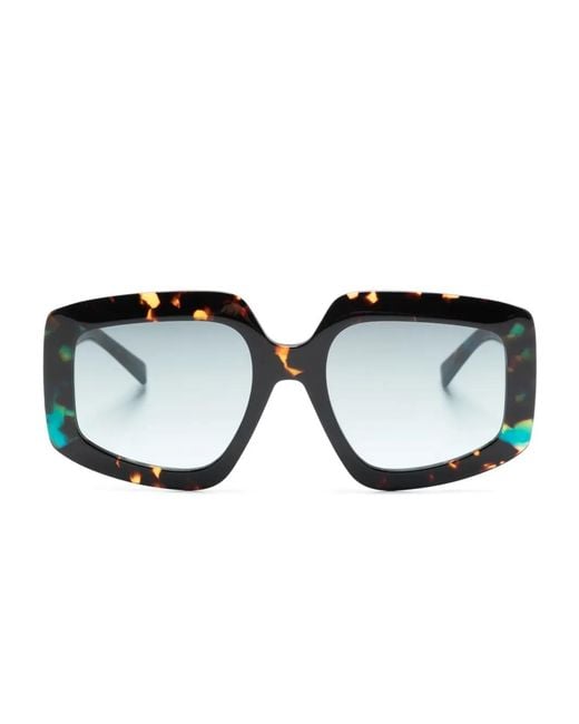 Missoni Black Geometric-Frame Sunglasses