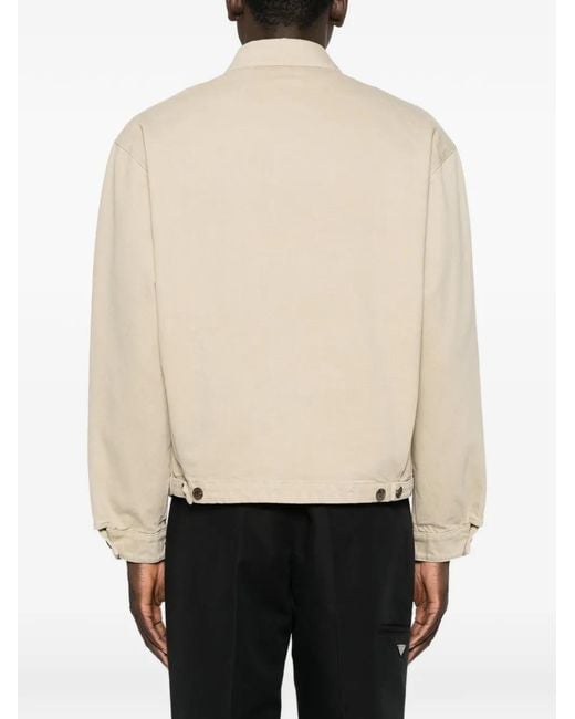 Prada Natural Logo-Plaque Jacket for men
