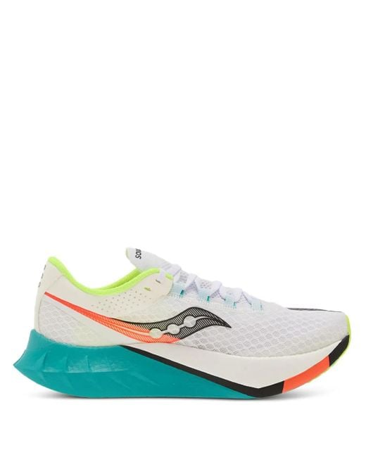 メンズ Saucony Endorphin Pro 4 メッシュパネル スニーカー Blue