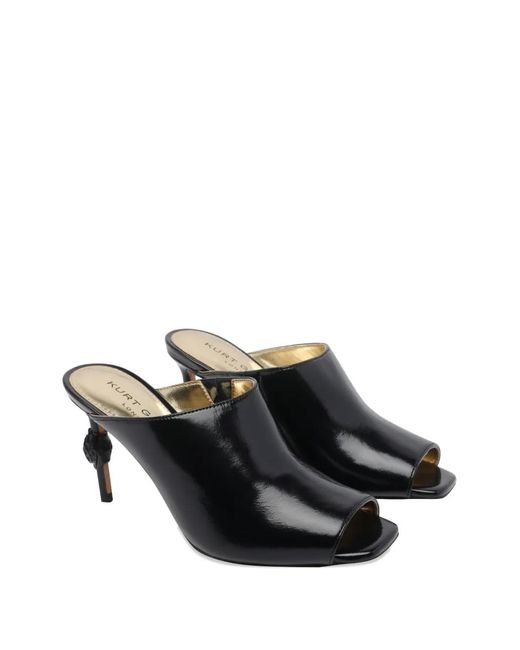 Kurt Geiger Black Eagle Square Mules