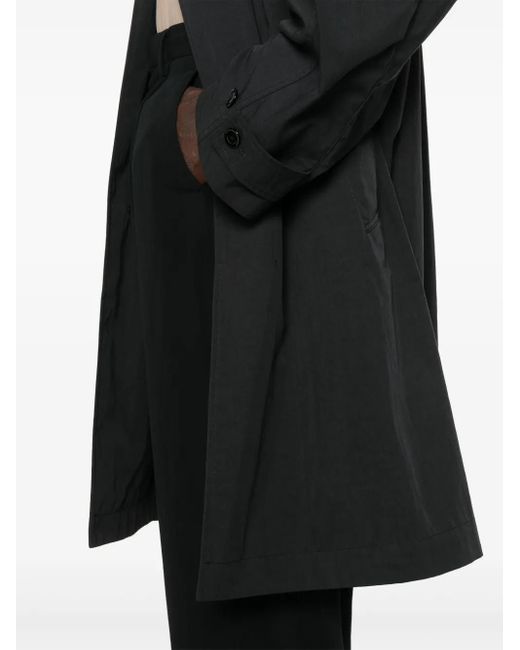 Lemaire Black Twill Car Coat for men
