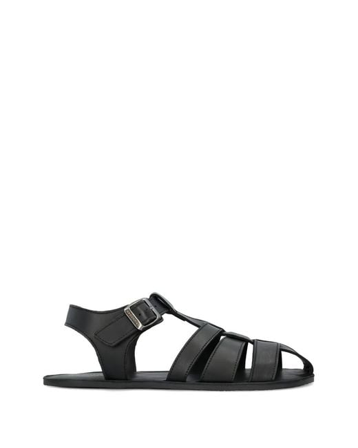 Groundies Black Catania Leather Sandals