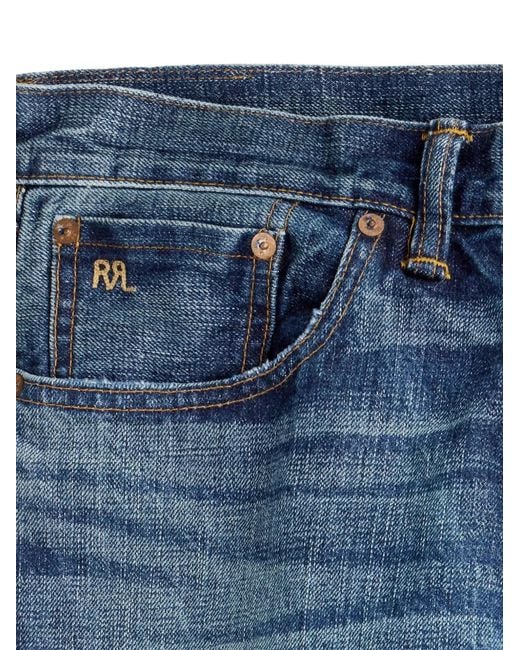 RRL Blue Hillsview Rrl Straight-Leg Selvedge Jeans for men