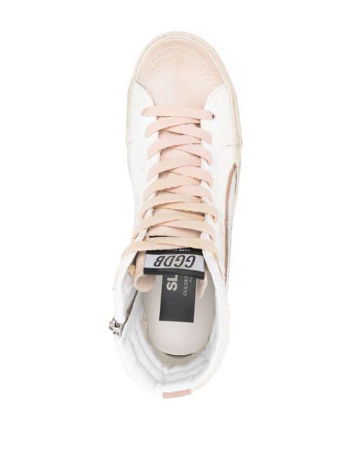 Golden Goose Deluxe Brand Slide High-top Sneakers in het White
