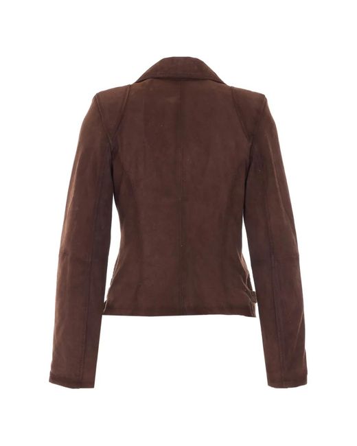 Bully Brown Suede Biker Jacket