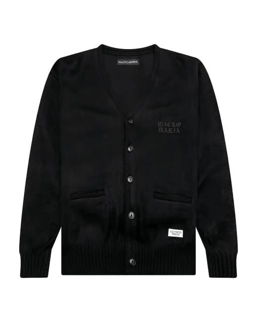 Wacko Maria Cardigan mit Logo-Stickerei in Black für Herren