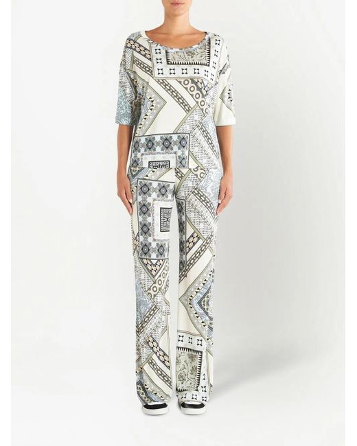 Etro White Patchwork Track Pants