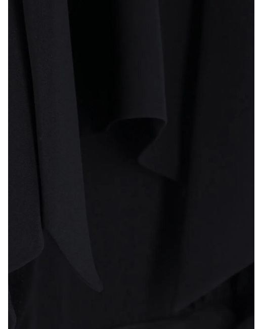 Aspesi Black Tie-Neck Dress