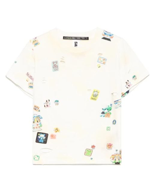 Sankuanz グラフィック Tシャツ White