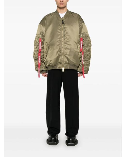 Vetements Green Cargo Bomber Jacket for men