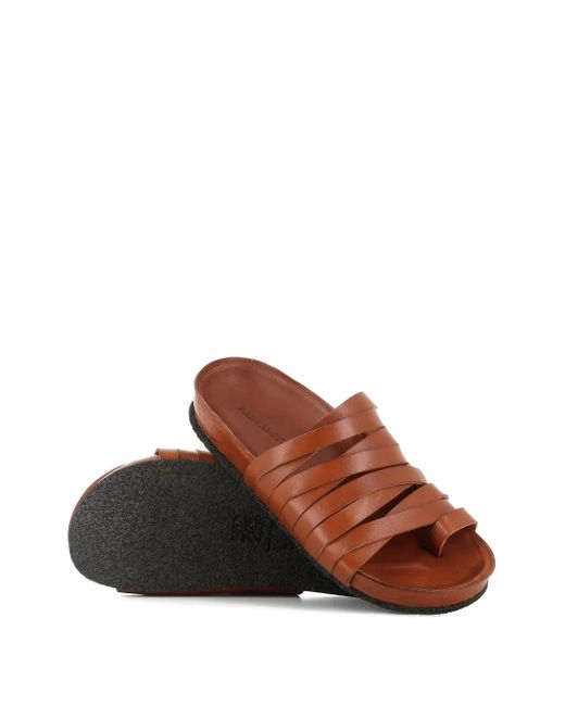Pantanetti Brown Strappy Leather Sandals