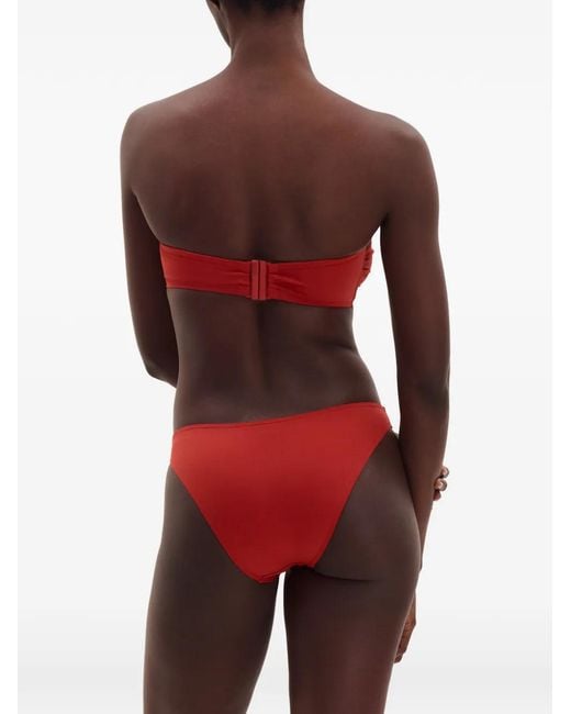 Eres Red Show Bandeau Bikini Top