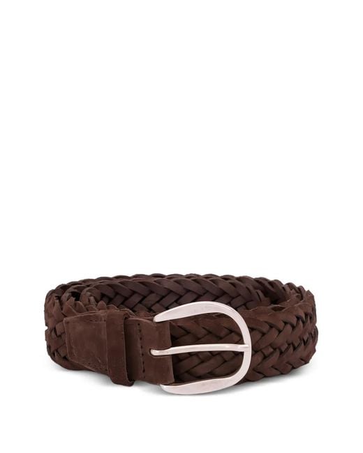 Orciani Brown Braided Belt for men