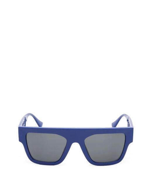 Versace Blue Logo-Cut-Out Sunglasses