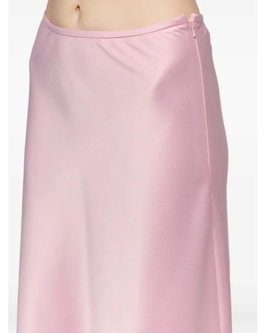 Atu Body Couture Pink Satin-Finish Maxi Skirt