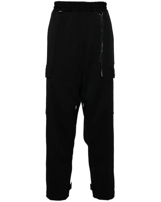 MASTERMIND WORLD Black Jersey Cargo Pants for men