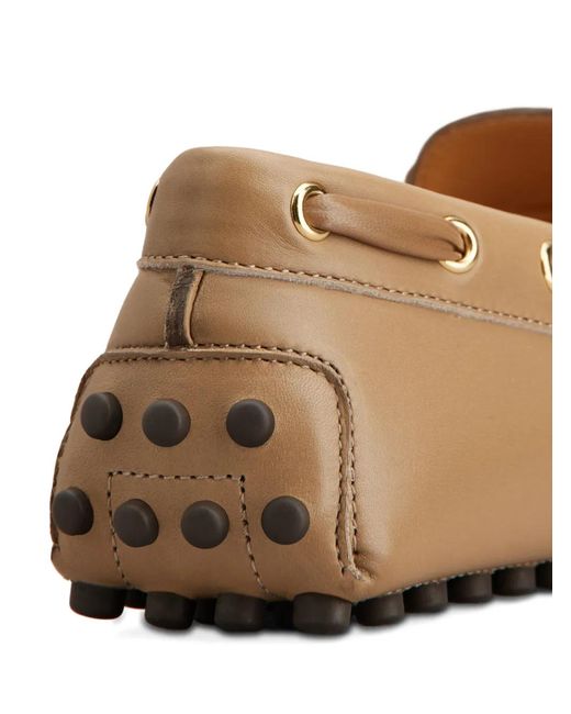 Tod's Brown Bow-Detail Loafers