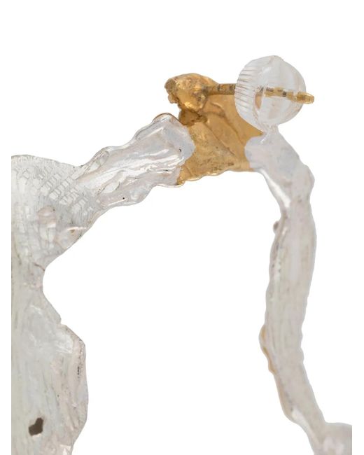 Loveness Lee Metallic Dzovag Hammered Hoop Earrings