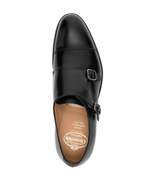 Church's Black Leather Monk Shoes for men