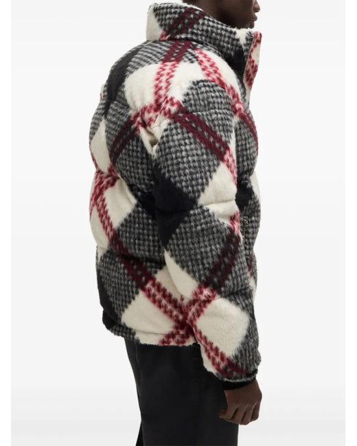HUGO Black Check-Pattern Jacket for men