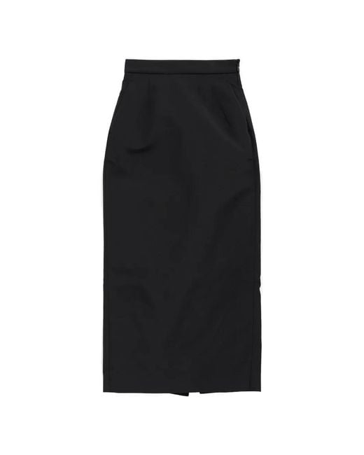 Willy Chavarria Women's Black Slit Skirt