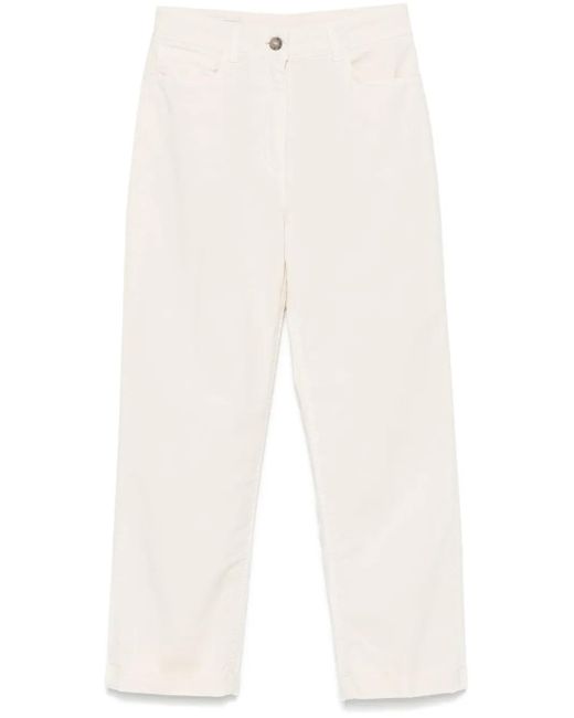 Peserico White Cropped Trousers