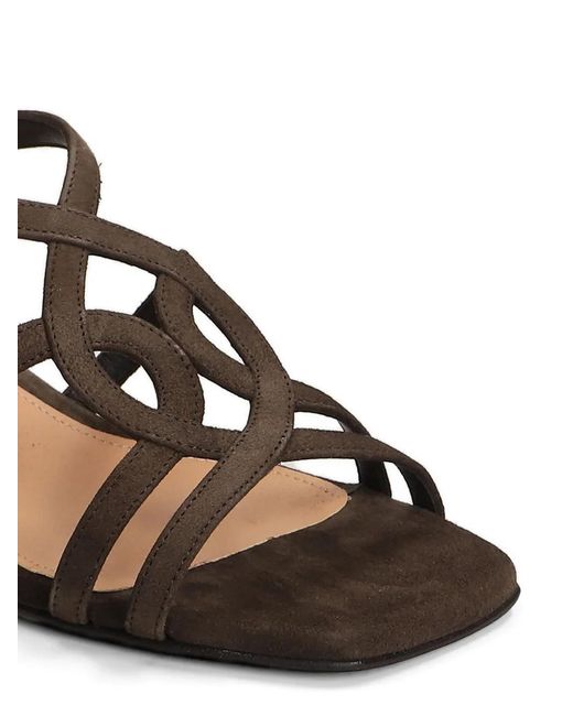 Julie Dee Brown Strappy Block-Heel Sandals