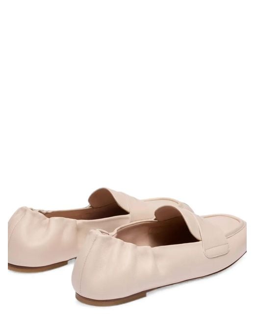 Stuart Weitzman Pink Bryant Elasticated Leather Loafers