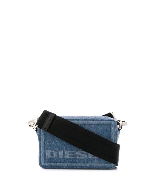 DIESEL Blue Rectangular Denim Cross-body Bag