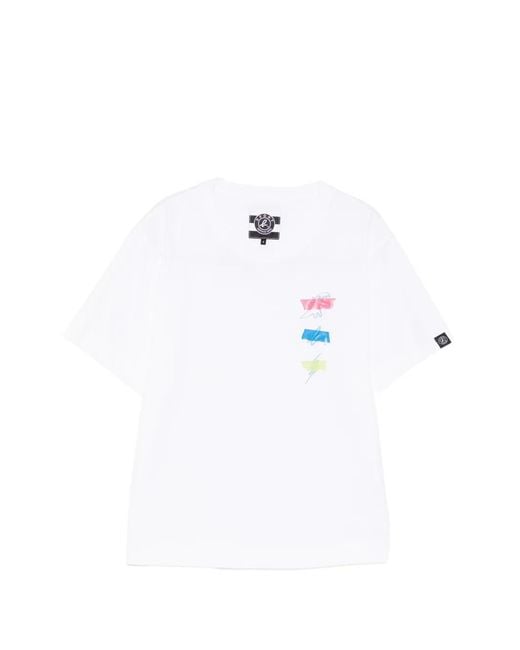 SPORT b. by agnès b. White Logo-Embossed T-Shirt