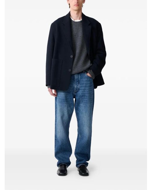 Studio Nicholson Blue Blazer Conde À Poche Plaquée for men