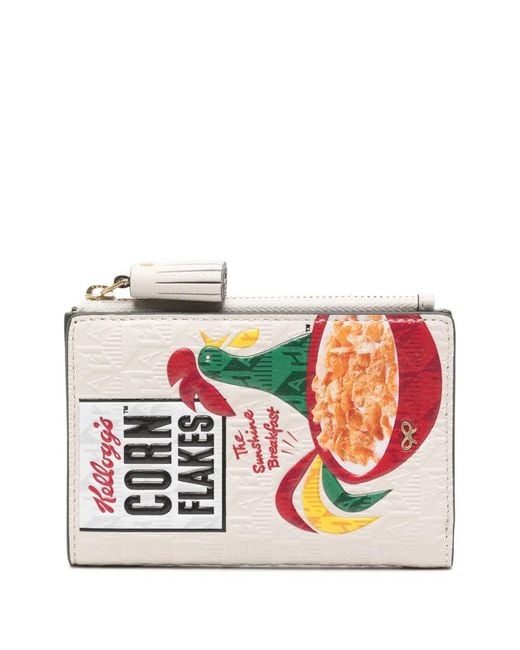 Anya Hindmarch White Corn Flakes Leather Wallet