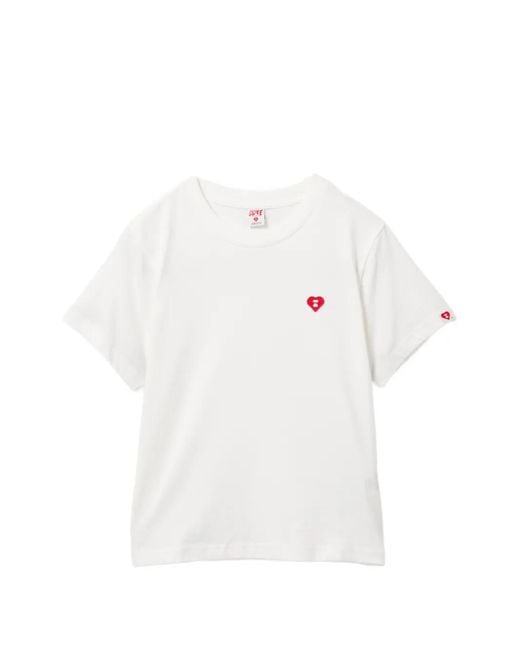 AAPE BY A BATHING AP White Logo Patched T-Shirt