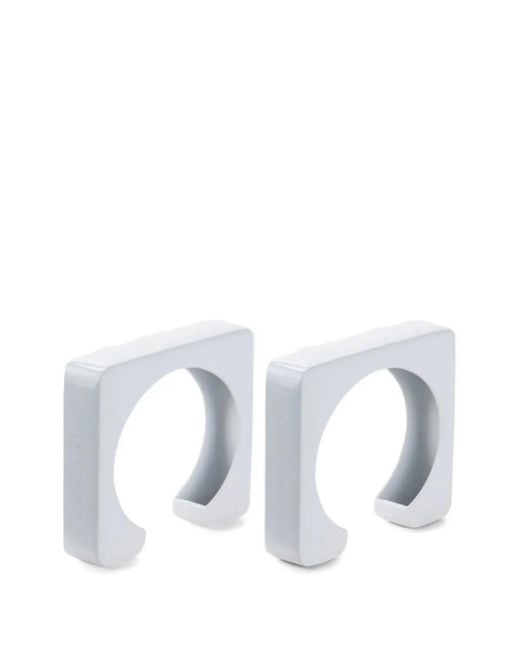 Elisabetta Franchi White Pair Of Rigid Bracelets