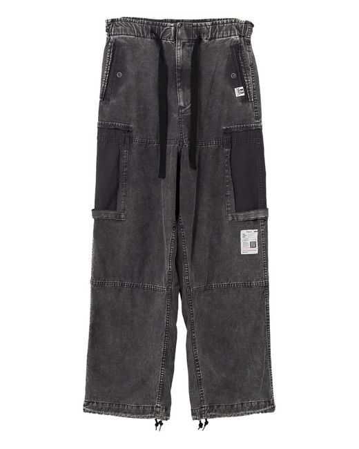 Maison Mihara Yasuhiro Gray Panelled Drawstring Jeans for men