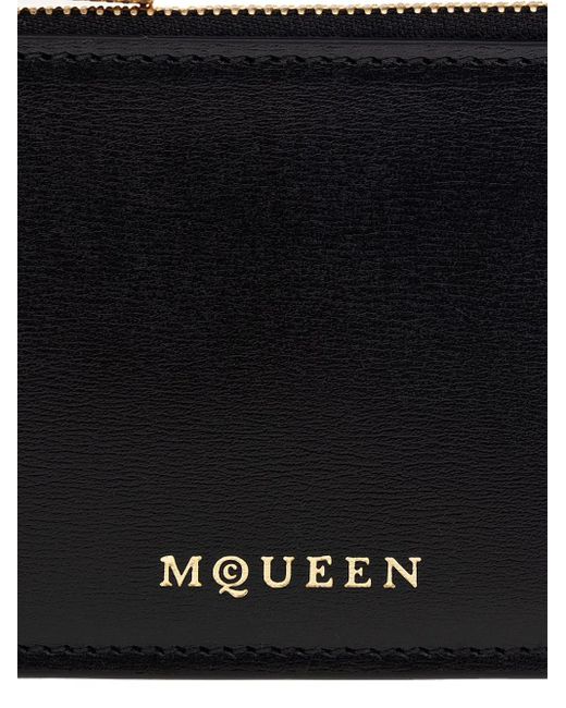 McQueen Black Leather Cardholder