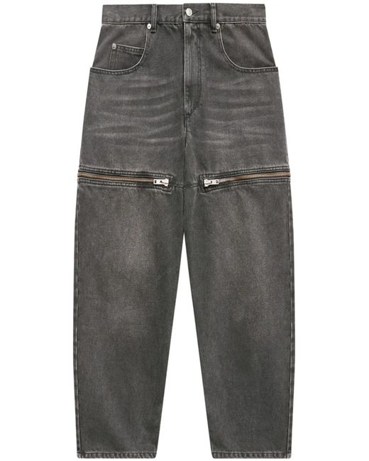 Isabel Marant Gray Salia Wide Leg Trousers