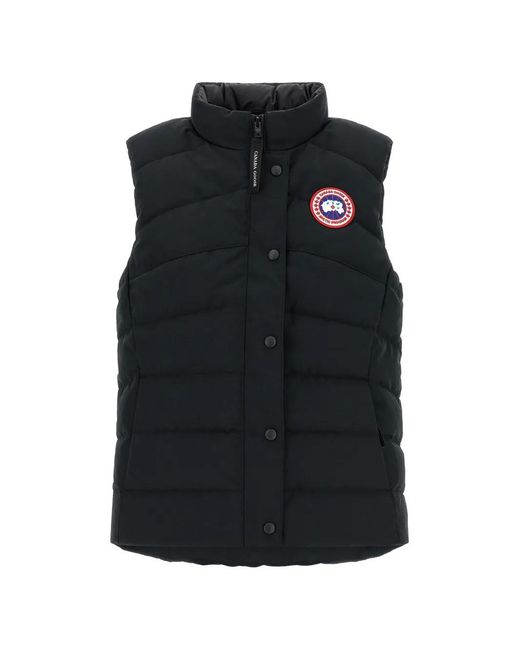 Canada Goose Black Quilted Logo Patch Vest