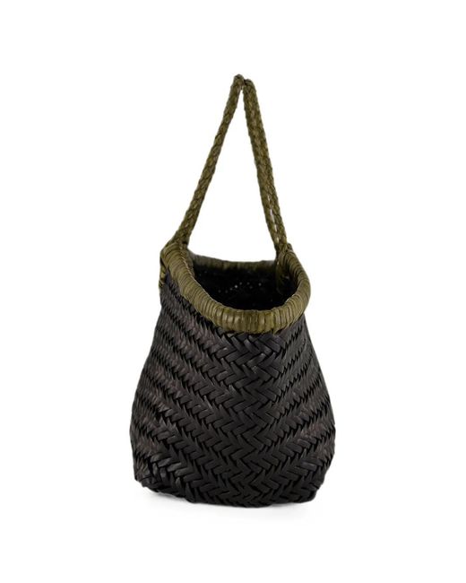 Dragon Diffusion Black Small Nantucket Bi-Colour Woven Tote Bag