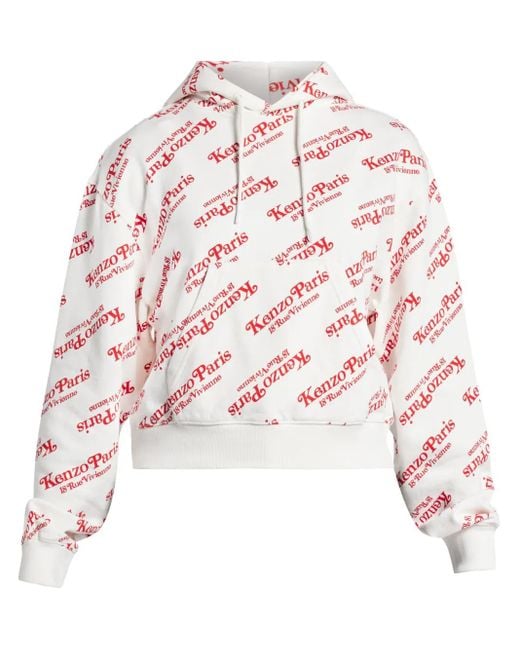 Felpa Con Cappuccio X Verdy di KENZO in White
