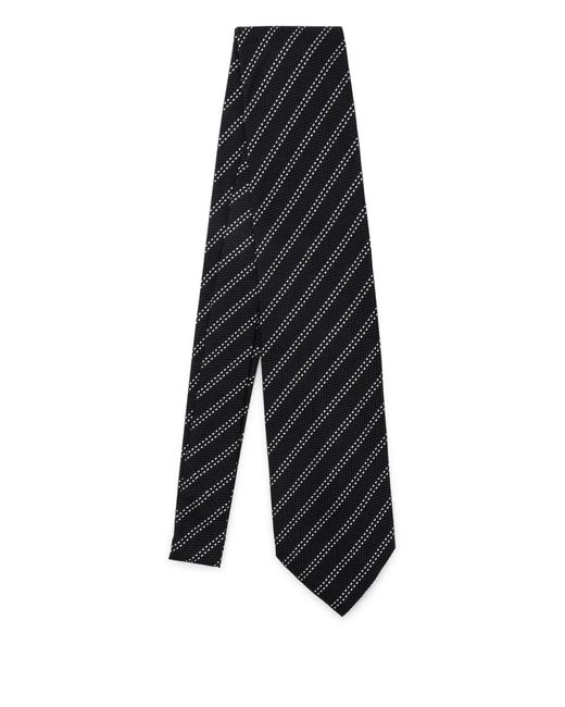 Destin Black Pinstriped Tie for men