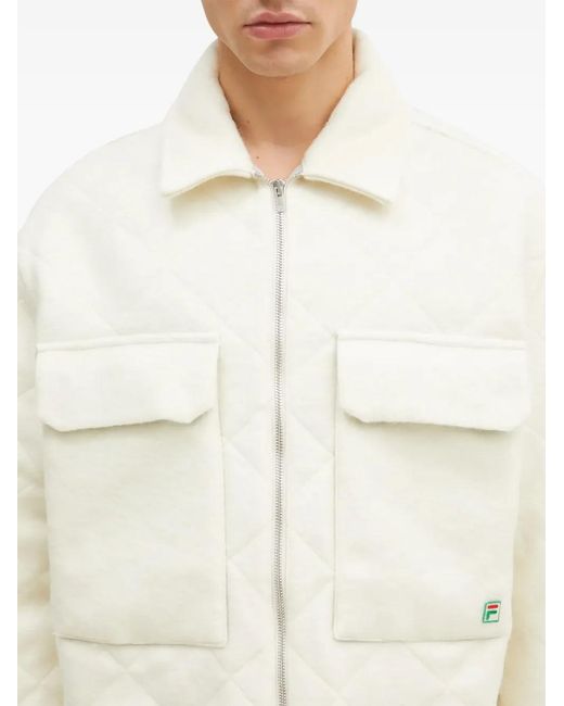 Fila White Quilted Pocket Jacket