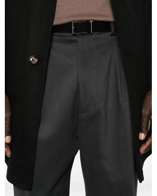 Eleventy Gray Pleated Trousers for men