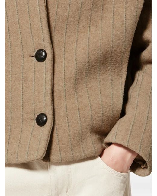 Isabel Marant Natural Dyogo Pinstripe-Pattern Jacket
