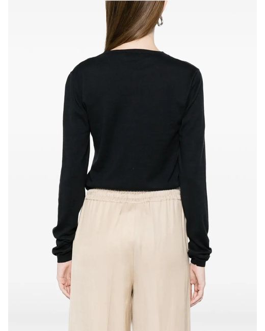 Be You Black Buttoned Knitwear