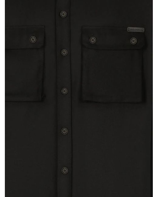 Dolce & Gabbana Black Woolen Shirt for men