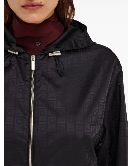 Ferragamo Black Ferragamo Monogram Wind Jacket