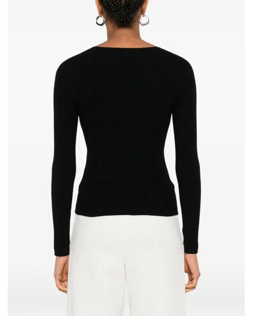Maje Black Klassischer Pullover