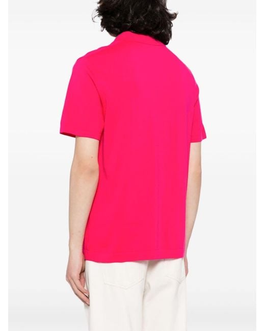 N.Peal Cashmere Pink Fine-knit Polo Shirt for men